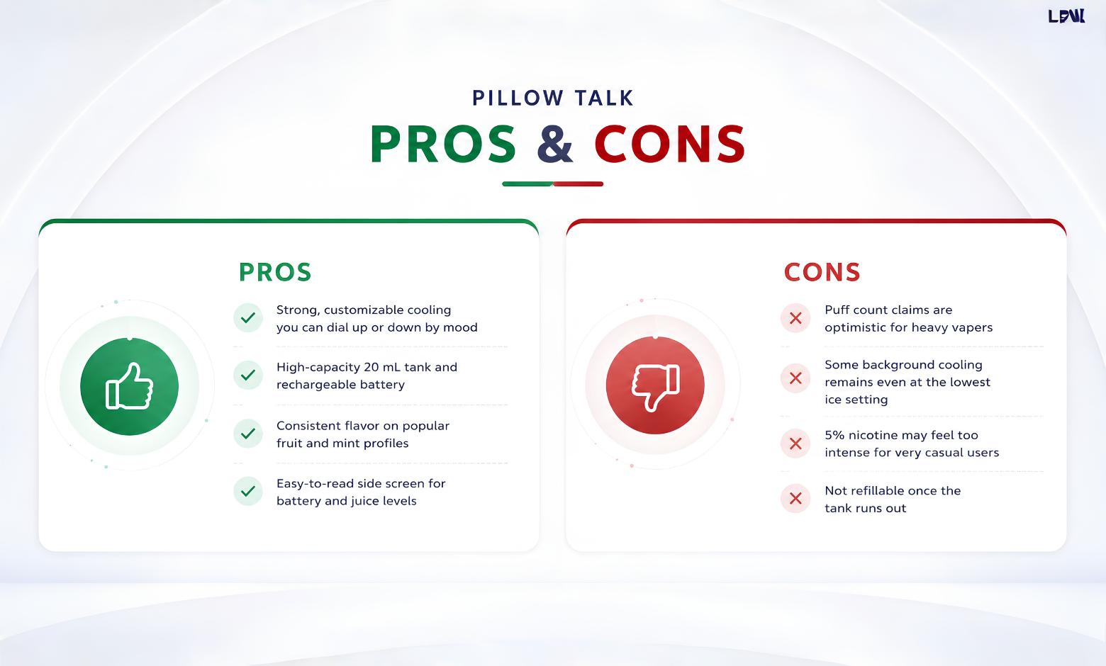 pillow talk pros and cons