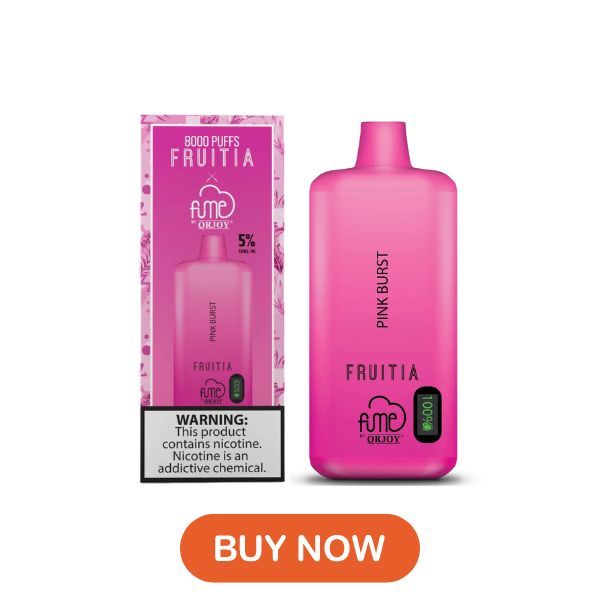 Pink Burst Fruitia X Fume Disposable Vape 8000 Puffs